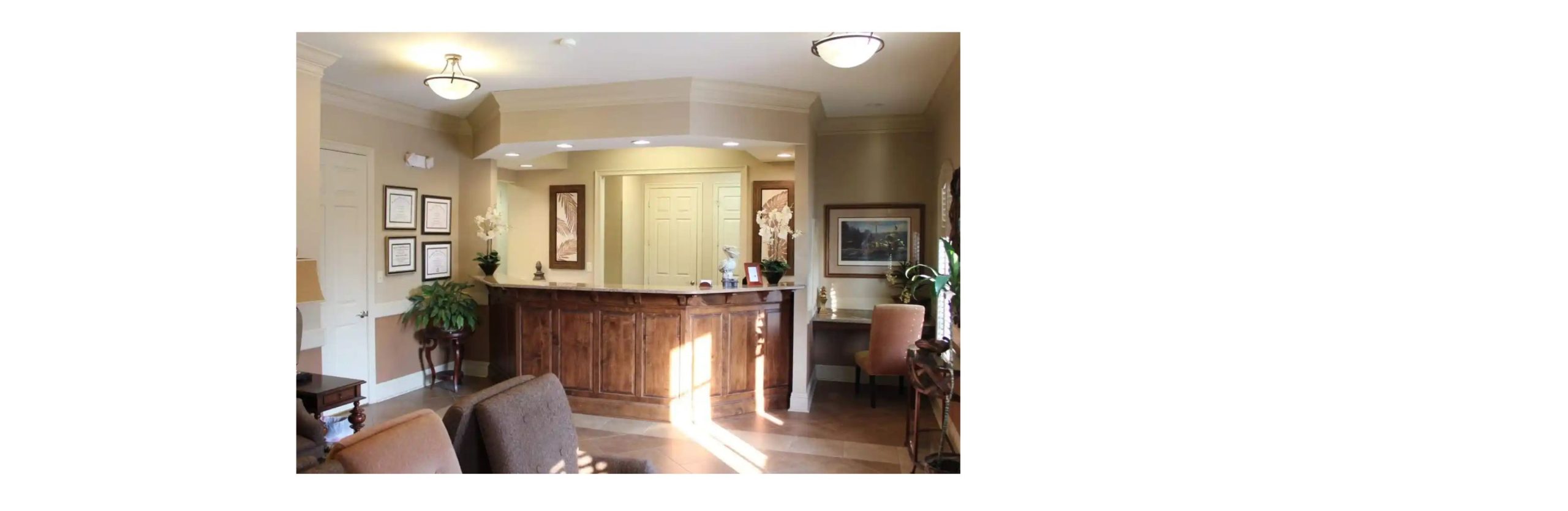 Website Banner - Our Mission Southern Endo Banner featuring reception area